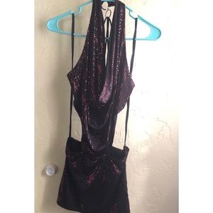 Red and black sexy lingerie dress